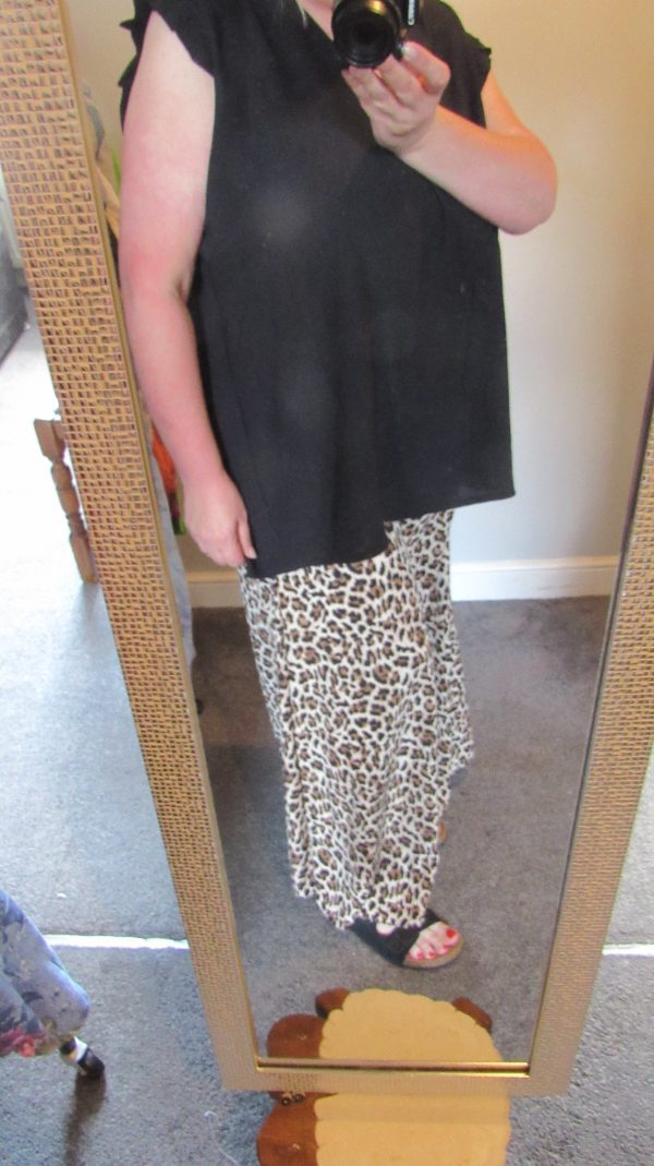SALE SALE SALE New Ladies Animal Print Brown Palazzo Wide Leg Trousers One size fits sizes 16 18 20 22 NON RETURNABLE - Image 8