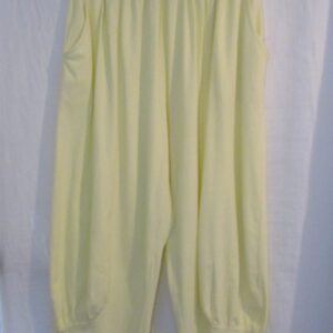NEW Ladies Womens Lemon Jersey 3/4 Length cuff bottom Trousers One size fits sizes 16 18 20 22