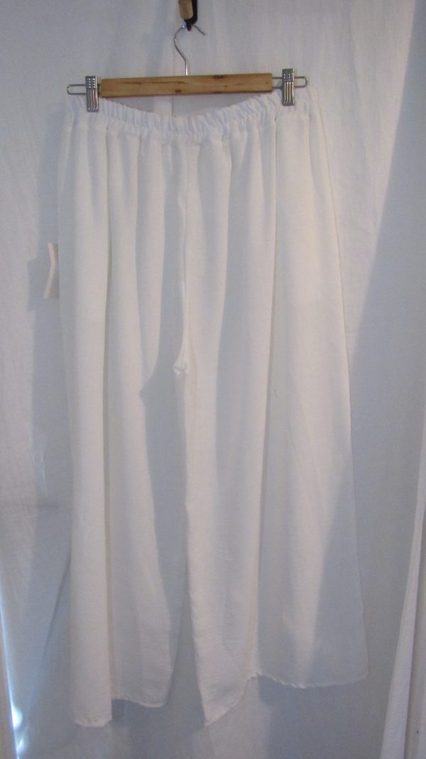 New Ladies White Palazzo Wide Leg Trousers One size fits sizes 18 20 22 24 - Image 5