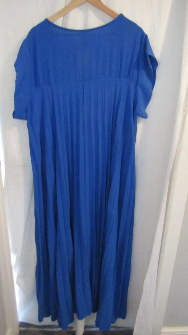 New Ladies Royal Blue Pleated Maxi Dress One Size fits sizes 18 20 22 24 - Image 5