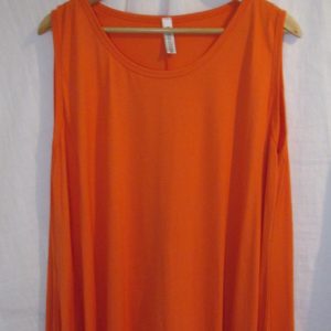 New Sleeveless Womens Orange Top One Size fits sizes 16 18 20 22