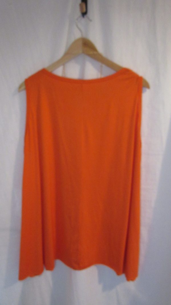 New Sleeveless Womens Orange Top One Size fits sizes 16 18 20 22 - Image 4