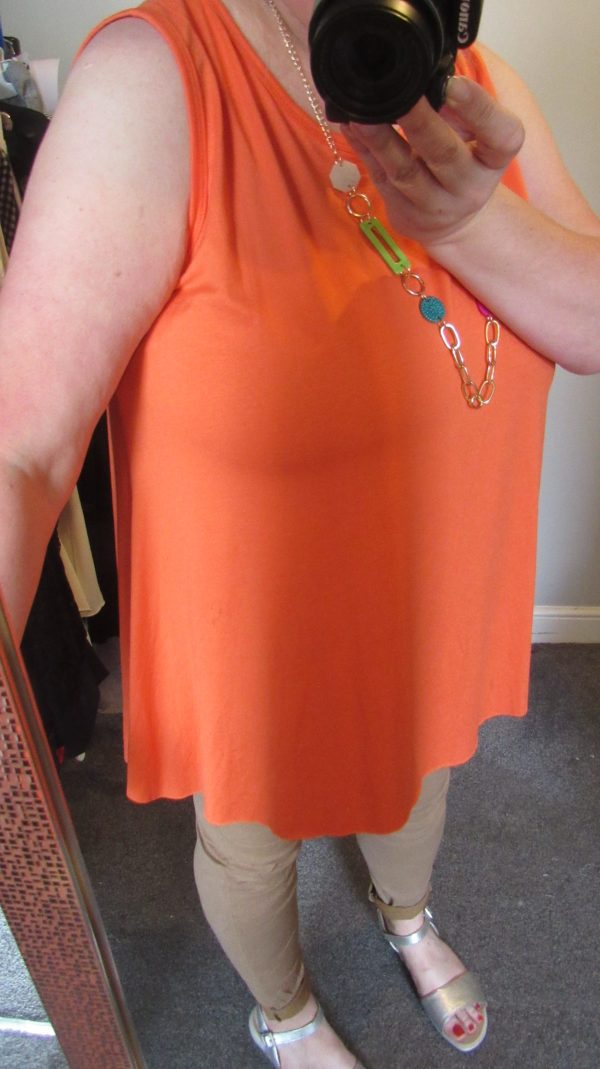 New Sleeveless Womens Orange Top One Size fits sizes 16 18 20 22 - Image 8