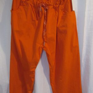 NEW Ladies Orange Stretchy Crinkle Magic Trousers One Size Fits 22 24 Size 3