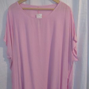 New Ladies Pink Tunic Top One Size fits sizes 16 18 20 22