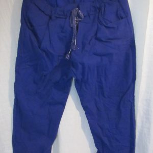 NEW Ladies Bright Blue Stretchy Crinkle Magic Trousers One Size Fits 18 20 22 Size 2
