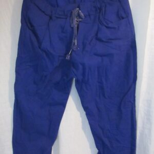 NEW Ladies Bright Blue Stretchy Crinkle Magic Trousers One Size Fits 18 20 22 Size 2