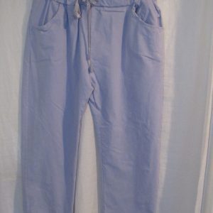 NEW Ladies Lilac Stretchy Crinkle Magic Trousers One Size Fits 10 12 14 16 18 Size 1