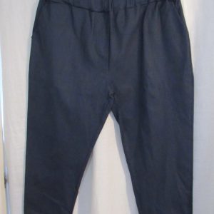 New Ladies Dark Denim Stretchy Chino Magic Trousers Cropped One Size fits sizes 18 20 22