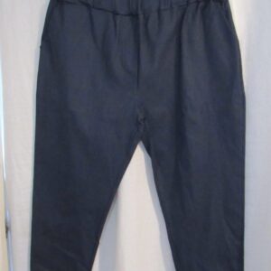 New Ladies Dark Denim Stretchy Chino Magic Trousers Cropped One Size fits sizes 18 20 22