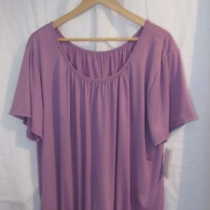 New Ladies Lilac Elasticated Bottom Top One size fits sizes 16 18 20 22 Plus Size