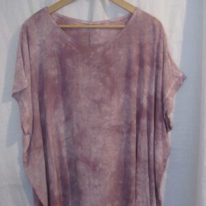 New Ladies Pink Tie Dye Tunic Top One Size fits sizes 16 18 20 22