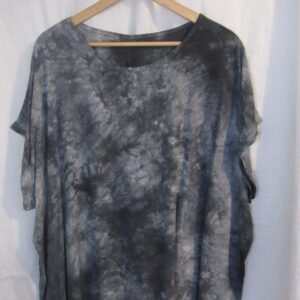 New Ladies Grey Tie Dye Tunic Top One Size fits sizes 16 18 20 22