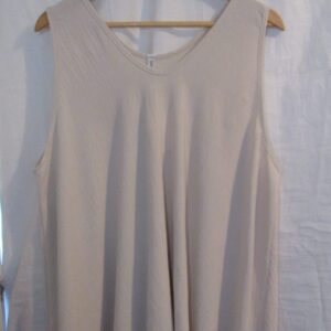 New Ladies Beige Sleeveless Swing Top Plus Size One Size fits 18 20 22 24