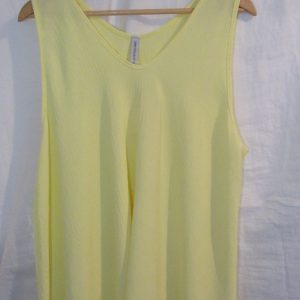 New Ladies Lemon Sleeveless Swing Top Plus Size One Size fits 18 20 22 24
