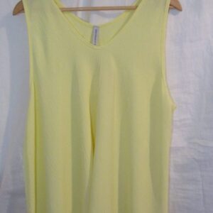 New Ladies Lemon Sleeveless Swing Top Plus Size One Size fits 18 20 22 24