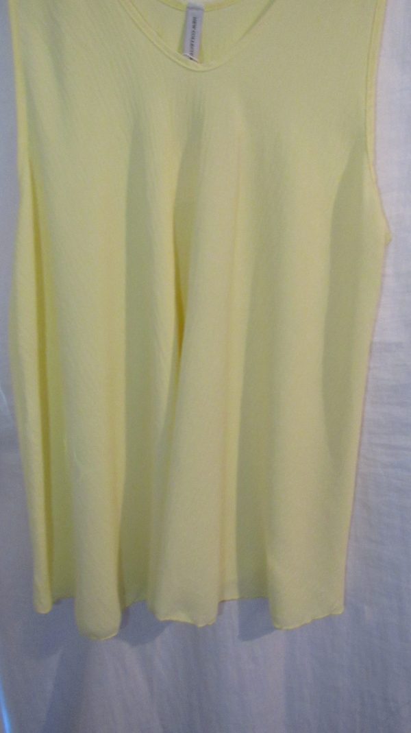 New Ladies Lemon Sleeveless Swing Top Plus Size One Size fits 18 20 22 24 - Image 4