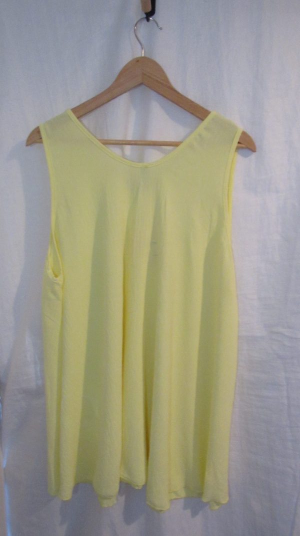New Ladies Lemon Sleeveless Swing Top Plus Size One Size fits 18 20 22 24 - Image 5