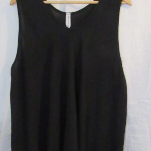 New Ladies Black Sleeveless Swing Top Plus Size One Size fits 18 20 22 24