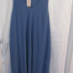 New Ladies Denim Blue Sleeveless Swing Dress One Size fits sizes 18 20 22 24