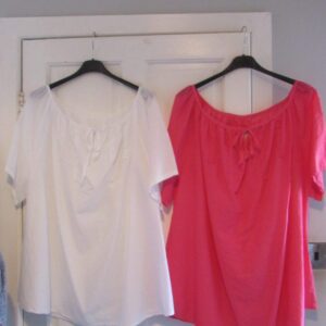 BUNDLE DEAL Pink and white tops BOTH FOR £20 SAVING £10