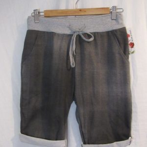NEW Ladies Grey Plain Jogger Shorts One Size Fits sizes 10 12 14 16 Size 1