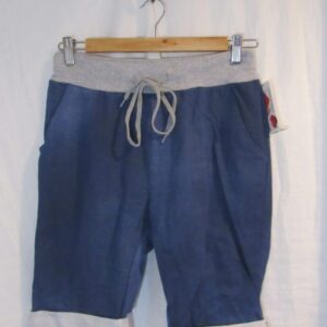 NEW Ladies Dark Blue Plain Jogger Shorts One Size Fits sizes 10 12 14 16 Size 1