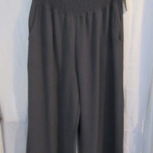 New Ladies Charcoal Palazzo Wide Leg Trousers One size fits sizes 16 18 20 22