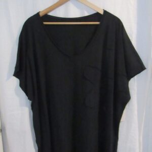 New Ladies Black Flower T-shirt One Size fits sizes 18 20 22