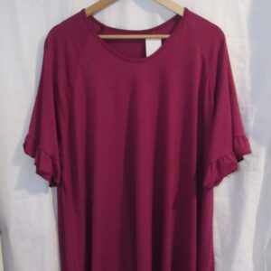 SALE SALE SALE New Purple Ladies Frill Sleeve T-shirt One Size fits sizes 18 20 22 NON RETURNABLE