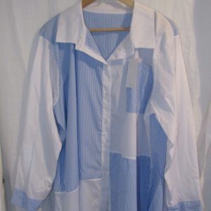 SALE SALE SALE New Ladies Light Blue Striped Plus Size Button up Shirt One Size fits sizes 18 20 22 NON RETURNABLE