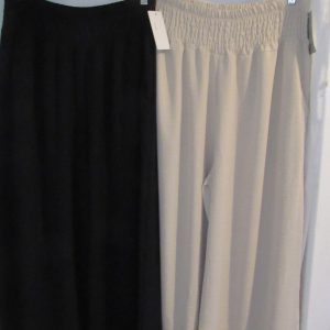 Bundle deal 1 x beige and 1 x black palazzo Trousers One Size fits 18 20 22 For £20