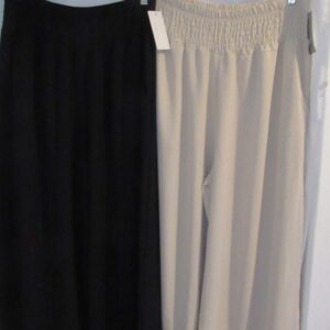 Bundle deal 1 x beige and 1 x black palazzo Trousers One Size fits 18 20 22 For £20