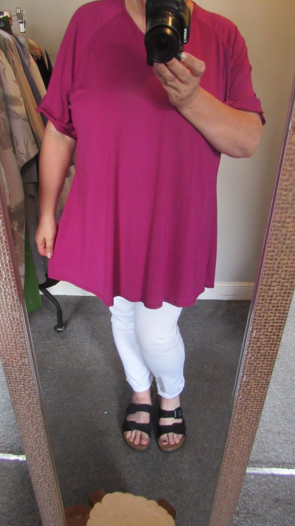 SALE SALE SALE New Purple Ladies Frill Sleeve T-shirt One Size fits sizes 18 20 22 NON RETURNABLE - Image 7