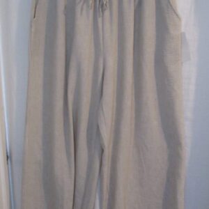 New Ladies Beige Palazzo Wide Leg Trousers One size fits sizes 18 20 22 24