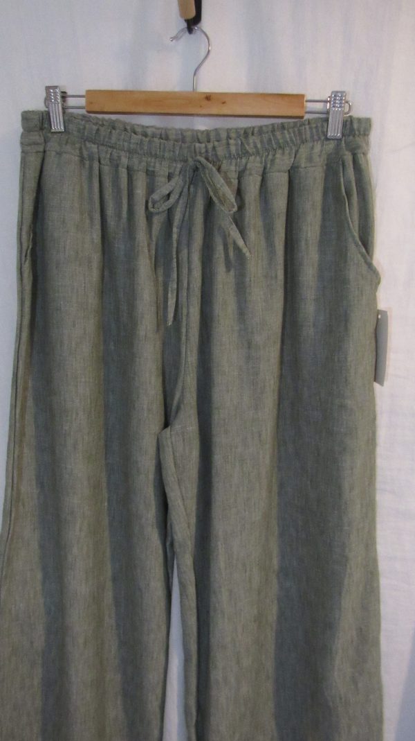 New Ladies Khaki Palazzo Wide Leg Trousers One size fits sizes 18 20 22 24 - Image 3