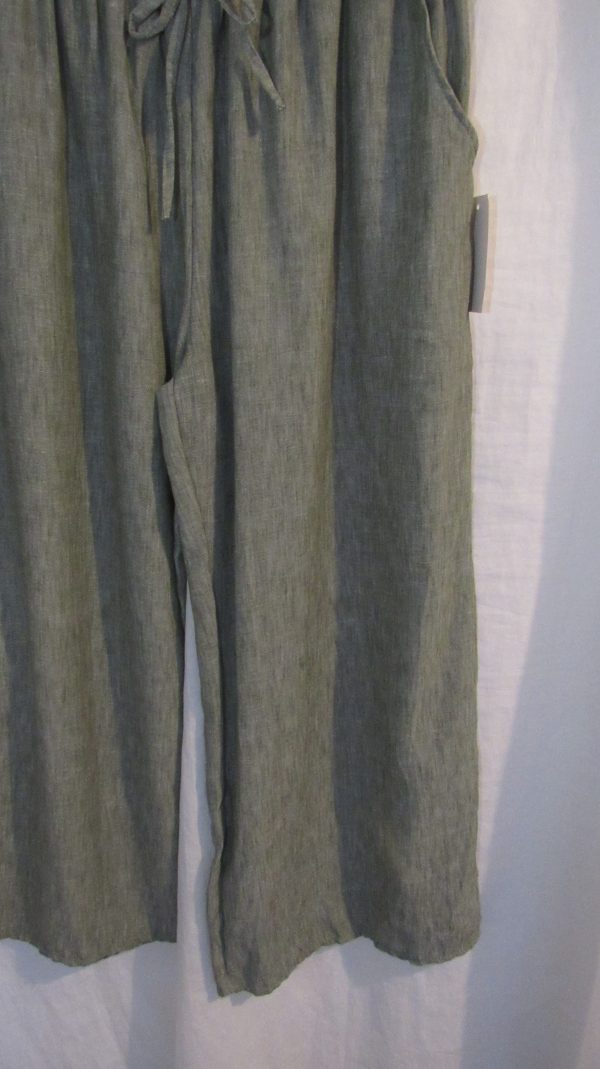 New Ladies Khaki Palazzo Wide Leg Trousers One size fits sizes 18 20 22 24 - Image 4
