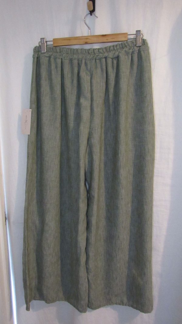 New Ladies Khaki Palazzo Wide Leg Trousers One size fits sizes 18 20 22 24 - Image 5