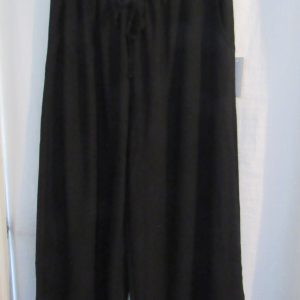 New Ladies Black Palazzo Wide Leg Trousers One size fits sizes 18 20 22 24