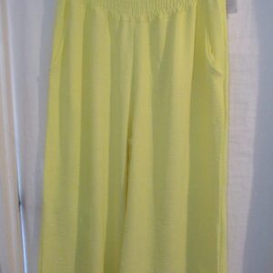 New Ladies Yellow Palazzo Wide Leg Trousers One size fits sizes 16 18 20 22