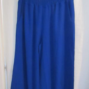New Ladies Royal Blue Palazzo Wide Leg Trousers One size fits sizes 16 18 20 22