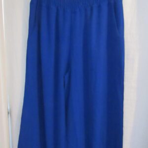 New Ladies Royal Blue Palazzo Wide Leg Trousers One size fits sizes 16 18 20 22