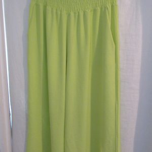 New Ladies Lime Palazzo Wide Leg Trousers One size fits sizes 16 18 20 22