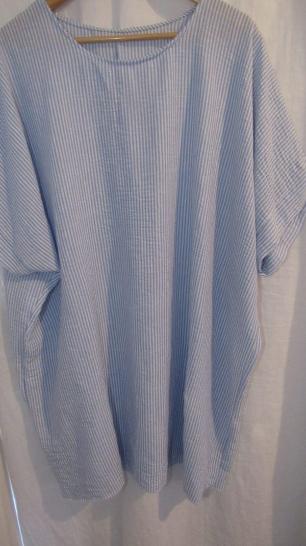 New Ladies Blue Stripe Plus Size Tunic Top One Size fits sizes 20 22 24 - Image 4