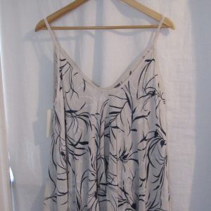 New Ladies Beige swirl Vest Top One Size fits sizes 16 18 20 22