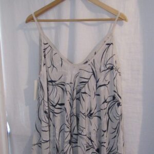 New Ladies Beige swirl Vest Top One Size fits sizes 16 18 20 22