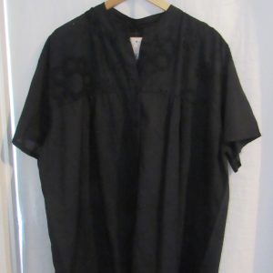 New Ladies Black Embossed Top One Size fits sizes 16 18 20 22