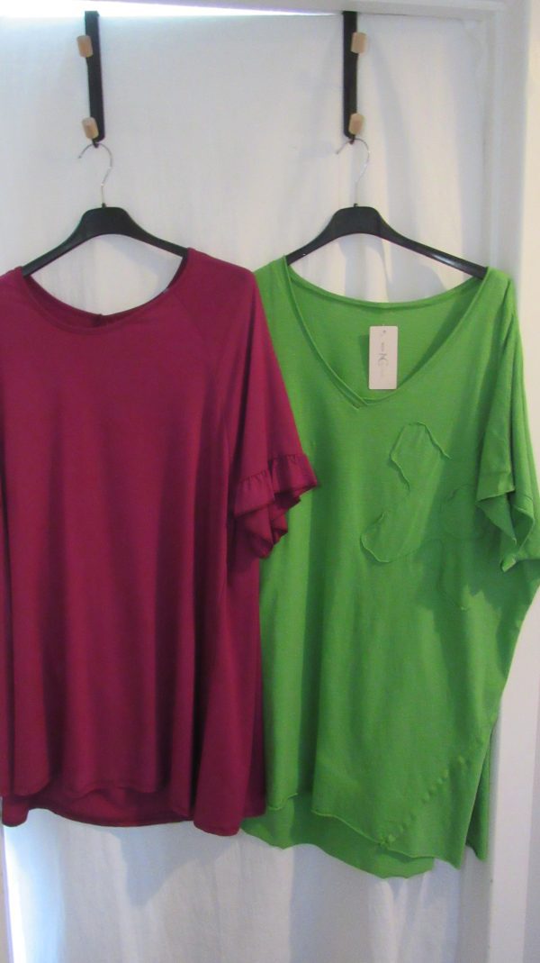 Bundle deal 2 plus size t-shirts Purple and Green for only £20 saving £6 - Image 2