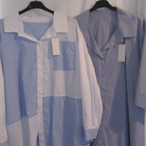 Bundle deal 2 x shirts 1 x blue stripe and 1 x light blue stripe check for only £20 saving £6