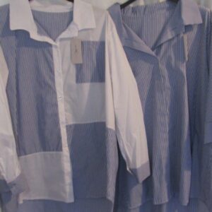 Bundle deal 2 x shirts 1 x blue stripe and 1 x darker blue stripe check for only £20 saving £6